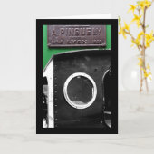 Franse  Plaque 1909 Steam Engine Kaart (Gele Bloem)