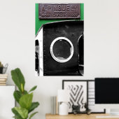 Franse  Plaque 1909 Stoommotor Poster (Thuiskantoor)