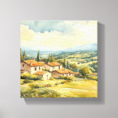 Franse platteland Rolling Hills Art Canvas Afdruk (Voorkant)