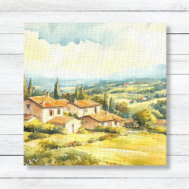 Franse platteland Rolling Hills Art Canvas Afdruk