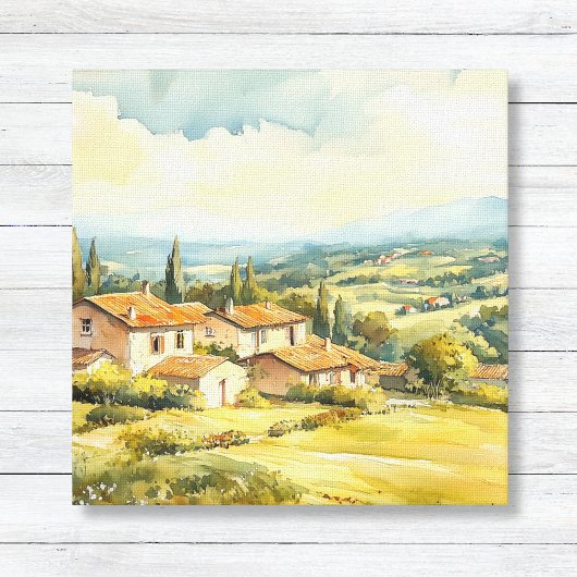 Franse platteland Rolling Hills Art Canvas Afdruk