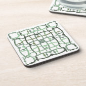 Franse platteland salie groene tegel bier onderzetter (Linkerzijde)