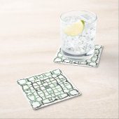 Franse platteland salie groene tegel kartonnen onderzetters (Insitu)