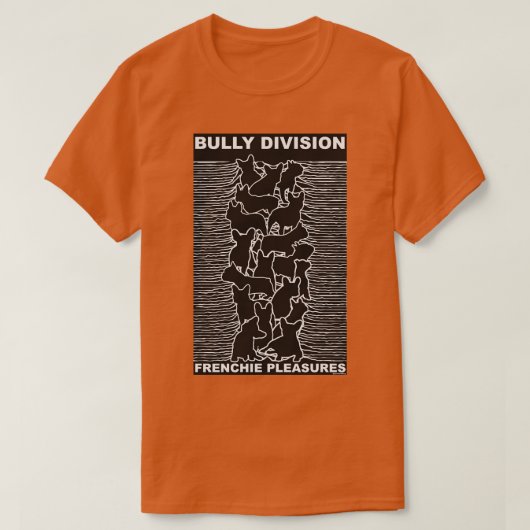 Franse Pleasures Joy Division Franse Bulldog Des T-shirt (Design voorkant)