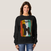 Franse poedel hond retro ontwerp trui (Voorkant volledig)