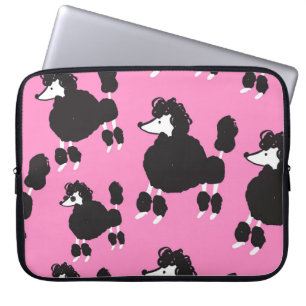 Franse poedel: illustratiepatroon. laptop sleeve
