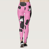 Franse poedel:  illustratiepatroon. leggings (Achterkant)