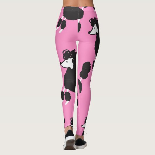 Franse poedel:  illustratiepatroon. leggings (Achterkant)