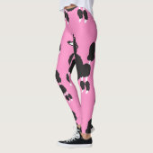 Franse poedel:  illustratiepatroon. leggings (Links)