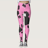 Franse poedel:  illustratiepatroon. leggings (Voorkant)
