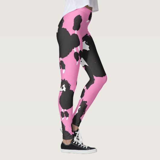Franse poedel: illustratiepatroon. leggings (Rechts)