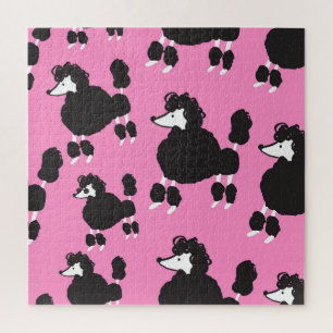 Franse poedel:  illustratiepatroon. legpuzzel