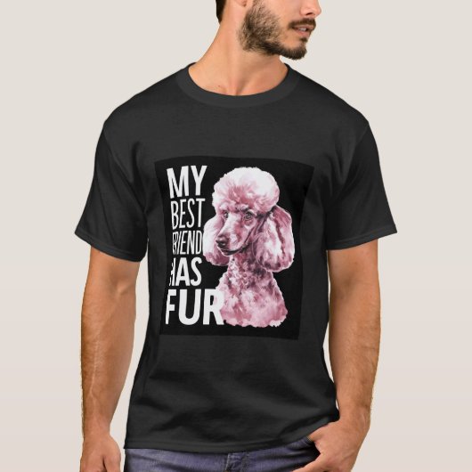 Franse poedel in waterverf t-shirt (Voorkant)
