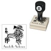 Franse poedel personaliseren rubberstempel (Gestempeld)