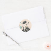  Franse poedel Ronde Sticker (Envelop)