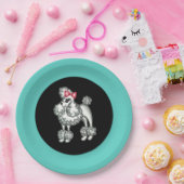 Franse Poedel Sock Hop Party Borden Papieren Bordje (Feest)