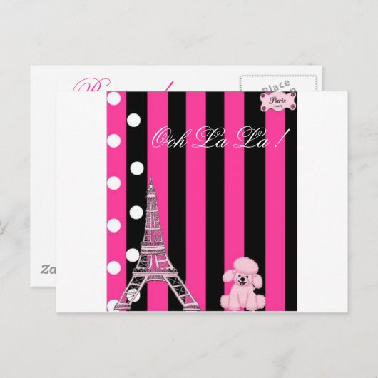 Franse poel briefkaart (Voorkant / Achterkant)