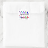 Franse poel tellen ronde sticker (Tas)