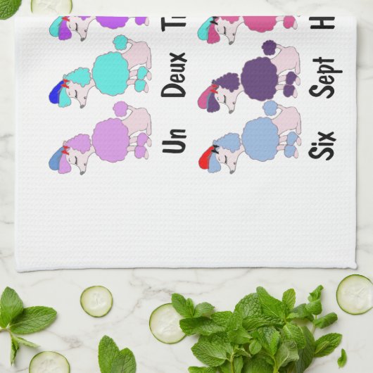 Franse poel tellen theedoek (Gevouwen)