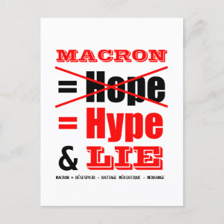 Franse Politiek Bericht aan MACRON President PC Briefkaart