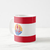 Franse Polynesiaanse vlag Koffiemok (Voorkant links)