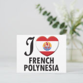 Franse Polynesië Love. Briefkaart (Staand voorkant)