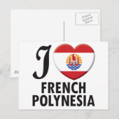 Franse Polynesië Love. Briefkaart (Voorkant / Achterkant)