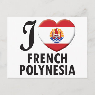 Franse Polynesië Love. Briefkaart