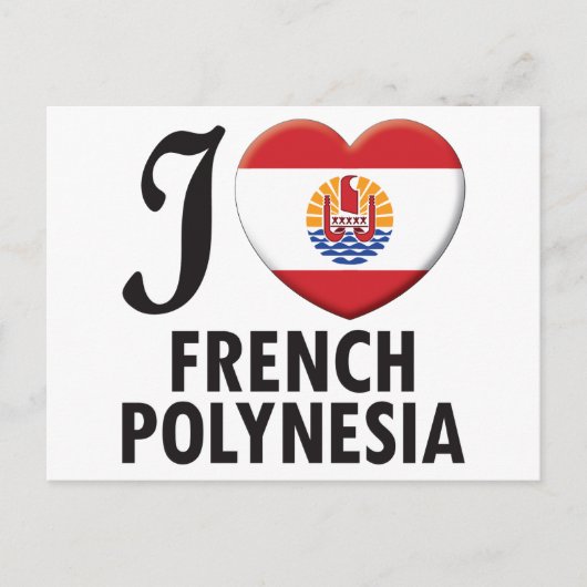 Franse Polynesië Love. Briefkaart (Voorkant)