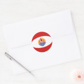 Franse Polynesische Fisheye Vlag Sticker (Envelop)