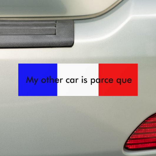 Franse pompsticker bumpersticker (Op auto)