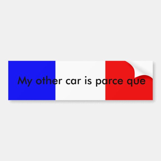 Franse pompsticker bumpersticker (Voorkant)