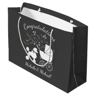Franse poodle Dog Baby shower Puppy Grey Groot Cadeauzakje