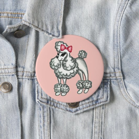 Franse Poodle Knop  Ronde Button 4,0 Cm (In situ)