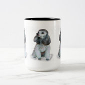 "FRANSE POODLE MOK" TWEEKLEURIGE KOFFIEMOK (Center)