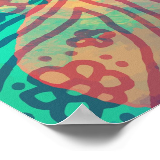 Franse poodle Paisley Print (Hoek)