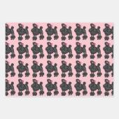 Franse Poodles Inpakpapier Set Vel (Voorkant)