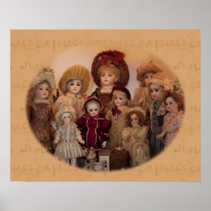 Franse poppen en vrienden poster