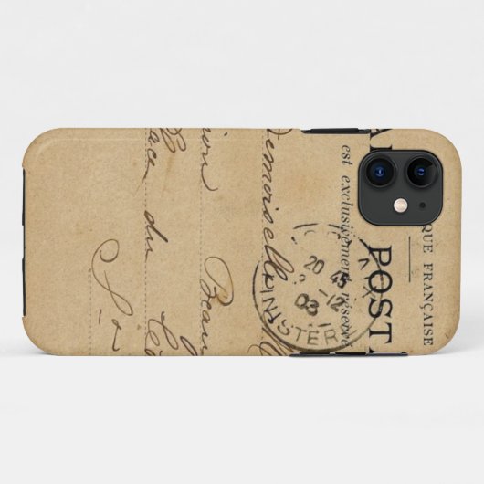 Franse Post Kaart Case-Mate iPhone Case (Achterkant (horizontaal))