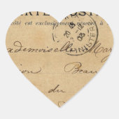  Franse Post Kaart Hart Sticker (Voorkant)