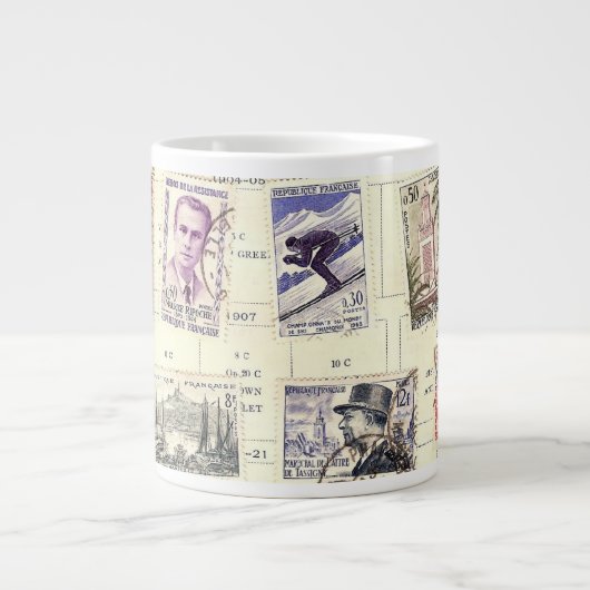  Franse postage Grote Koffiekop (Voorkant)