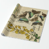 Franse posters voor ontkoppeling van vlinders cadeaupapier (Uitgerold)