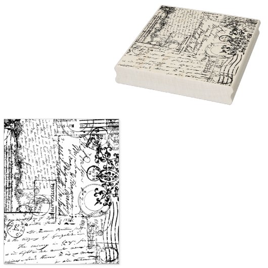  Franse postzegel Ephemera Textuur Rubberstempel (Gestempeld)