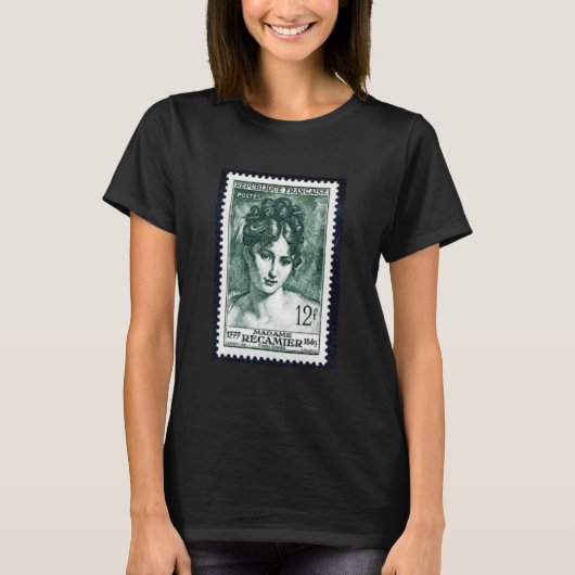 Franse postzegel Madame Récamier T-shirt (Voorkant)