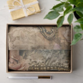  Franse Preppy Lady Decoupage Tissuepapier (Geschenk)