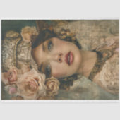  Franse Preppy Lady Decoupage Tissuepapier (Voorkant)