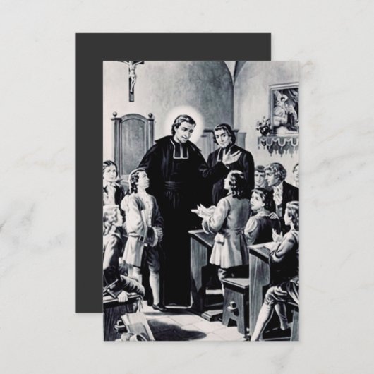 Franse priester Saint Louis de Montfort Bedankkaart (Voorkant / Achterkant)