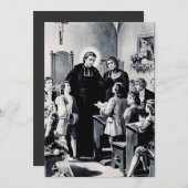 Franse priester Saint Louis de Montfort Feestdagenkaart (Voorkant / Achterkant)