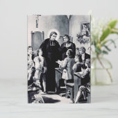 Franse priester Saint Louis de Montfort Feestdagenkaart (Staand voorkant)