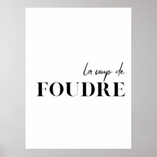Franse prijsopgave. poster "Le coup de foudre"